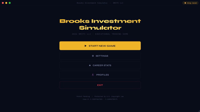 Brooks Investment Simulator Download Free