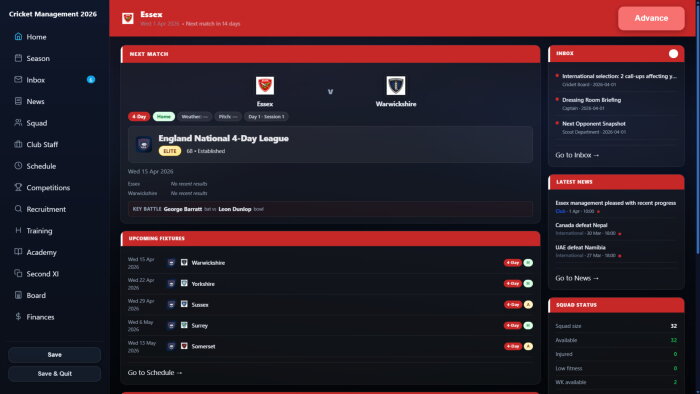Cricket Management 26 Download Free