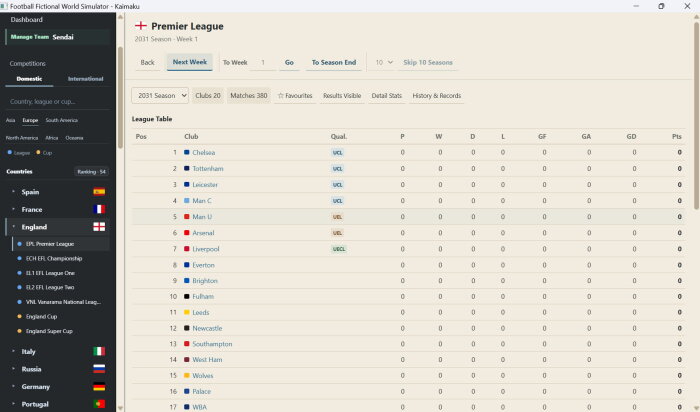 Football Fictional World Simulator Download Free