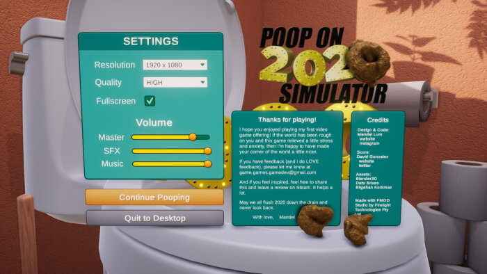 Poop On 2020 Simulator PC Crack