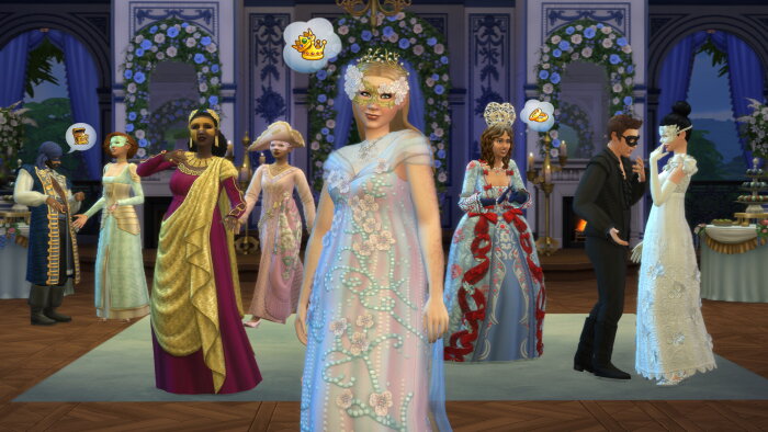 The Sims™ 4 Lady Bridgerton’s Masquerade Ball Fashion Kit Download Free